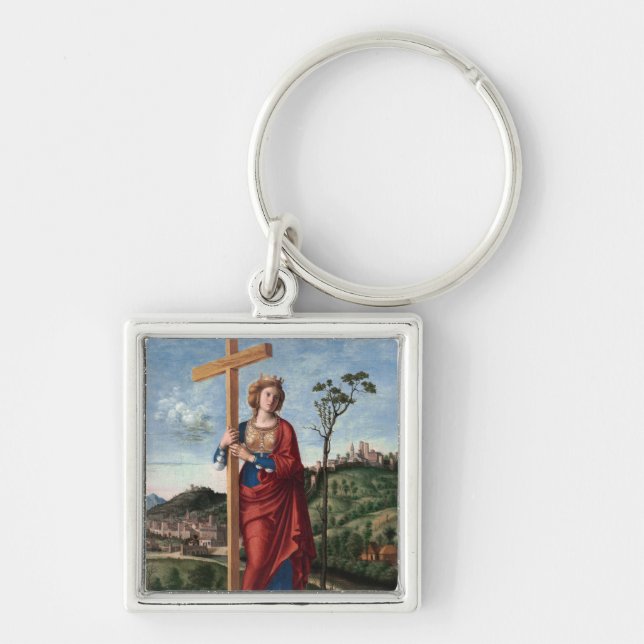 Saint Helena with the True Cross Sacred Art Keychain (Front)