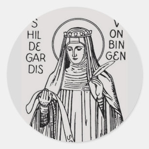Saint Hildegard of Bingen Benedictine abbess Classic Round Sticker