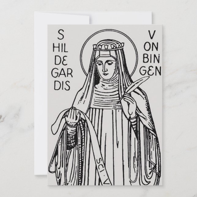 Saint Hildegard of Bingen Benedictine abbess Invitation (Front)