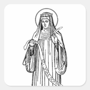 Saint Hildegard of Bingen Doctor of the Church Square Sticker