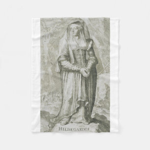 Saint Hildegard of Bingen Fleece Blanket
