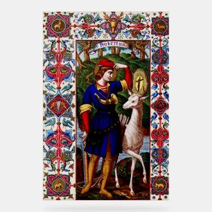Saint Hubert of Liege with the stag  Acrylic Sign