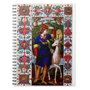 Saint Hubert of Liege with the stag Notebook
