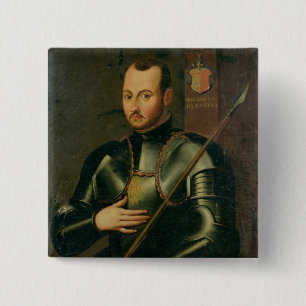 Saint Ignatius of Loyola 2 Inch Square Button