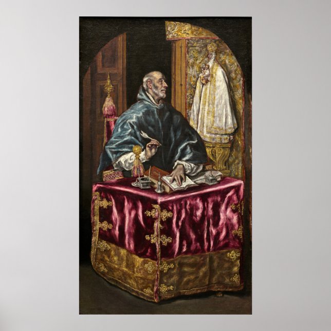 Saint Ildefonso - El Greco, Greek Fine Art Poster (Front)