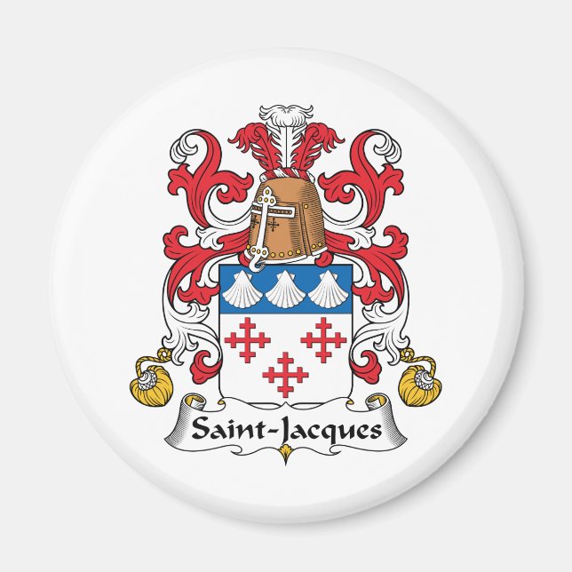 Saint-Jacques Family Crest Magnet (Front)