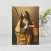 “Saint James” religious art custom invitations (Standing Front)
