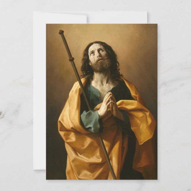 “Saint James” religious art custom invitations (Front)