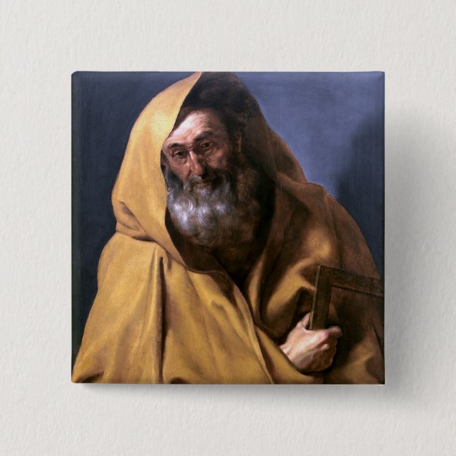 Saint James the Great by Rubens  2 Inch Square Button (Front)