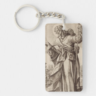 Saint James the Great one of Twelve Apostles Keychain