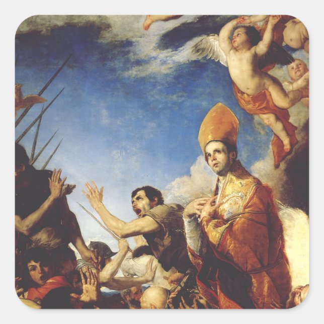 Saint Januarius Bishop of Benevento  Square Sticker (Front)