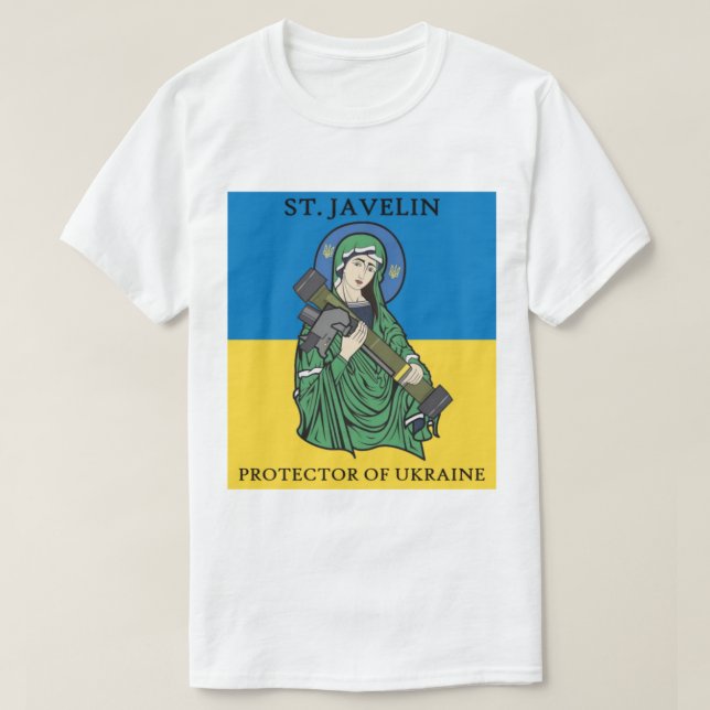 Saint Javelin - The protector of Ukraine     T-Shirt (Design Front)
