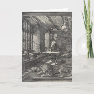 Saint Jerome in His Study by Albrecht Durer Card