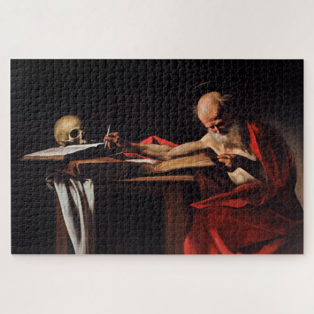 Saint Jerome Writing (by Caravaggio) Jigsaw Puzzle (Horizontal)