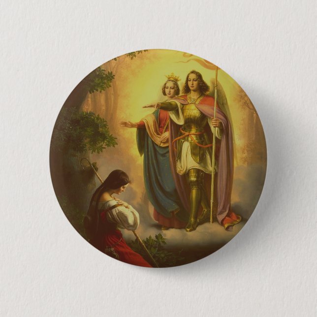 Saint Joan of Arc 2 Inch Round Button (Front)