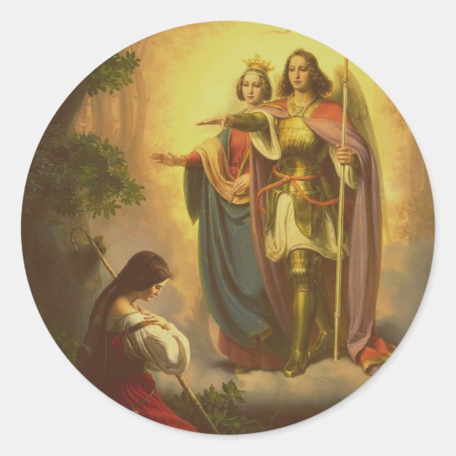Saint Joan of Arc Classic Round Sticker (Front)