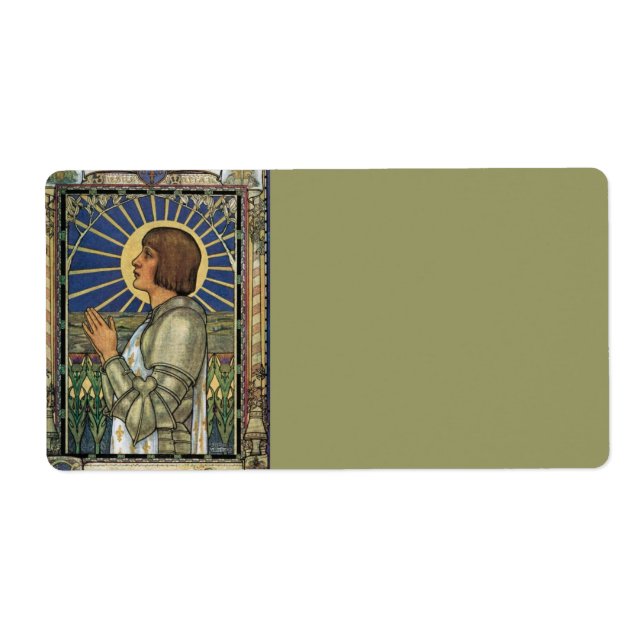 Saint Joan of Arc Stained Glass Image (Front)
