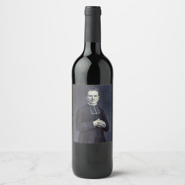 Saint John Bosco Father and Teacher of Youth Wine Label (Front)
