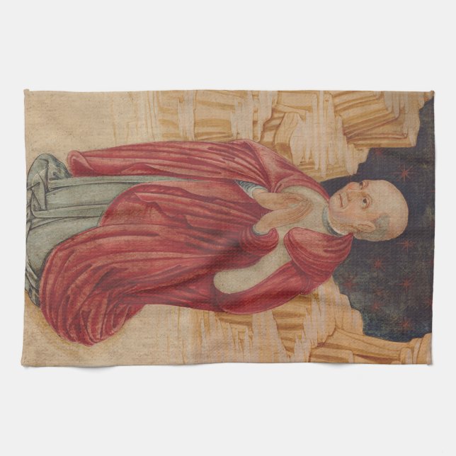 Saint John Cassian Church Father Kitchen Towel (Horizontal)