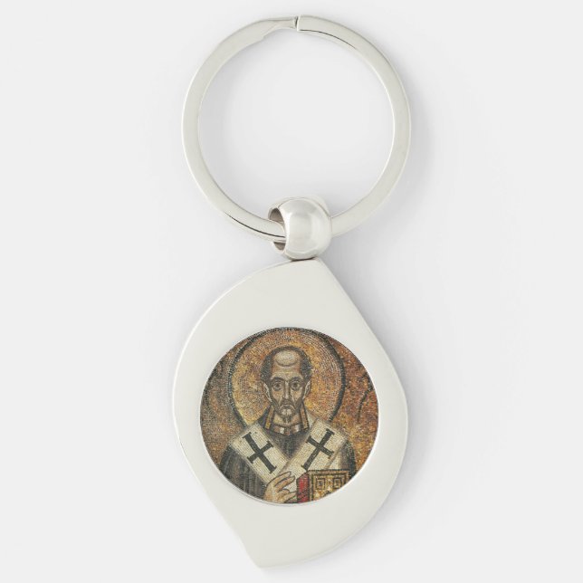 Saint John Chrysostom archbishop of Constantinople Keychain (Front)