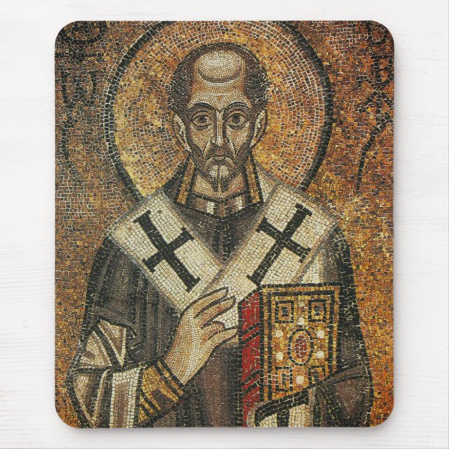 Saint John Chrysostom archbishop of Constantinople Mouse Pad (Front)