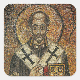 Saint John Chrysostom archbishop of Constantinople Square Sticker