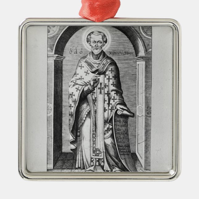 Saint John Chrysostome, 17th century Metal Ornament (Front)