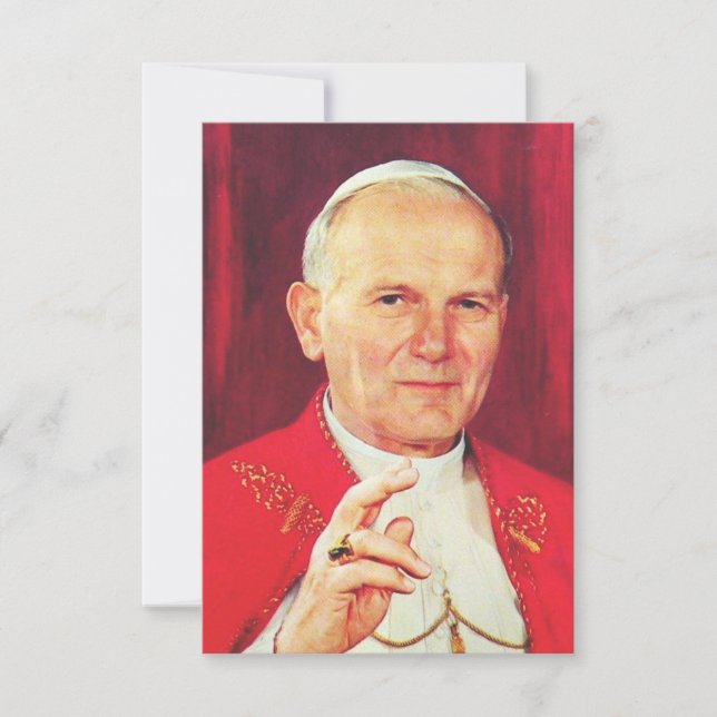 Saint John Paul II Apostle of Dignity Holy Card (Front)
