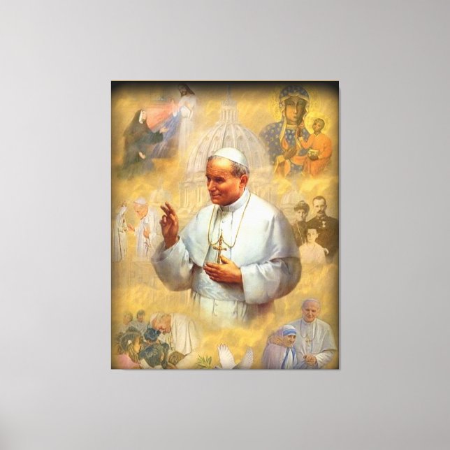 Saint John Paul II, JP2, San Giovanni Paolo II Canvas Print (Front)