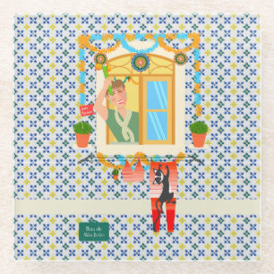 Saint John Portuguese Festa Neighbour Glass Coaster
