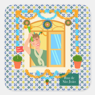 Saint John Portuguese Festa Neighbour Square Sticker