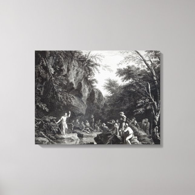 Saint John preaching in the Wilderness Canvas Print (Front)