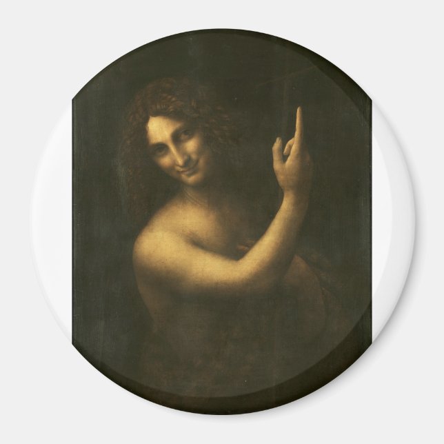 Saint John the Baptist by Leonardo da Vinci Magnet (Front)