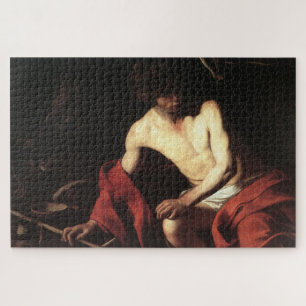Saint John the Baptist in Wilderness by Caravaggio Jigsaw Puzzle