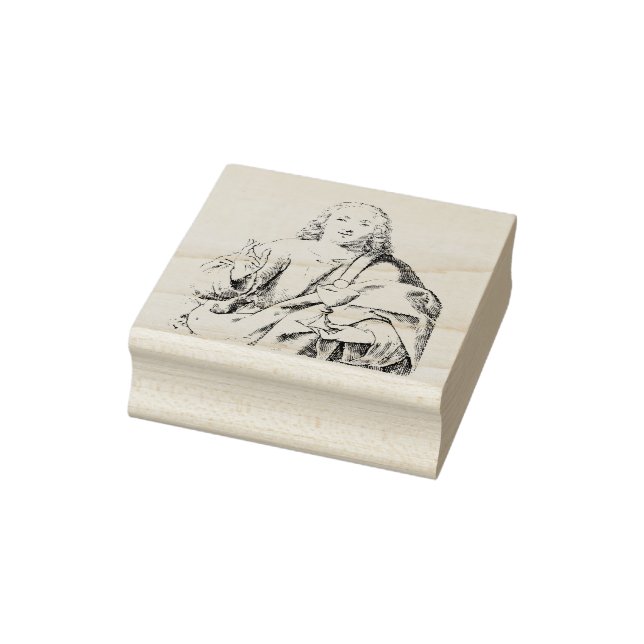 Saint John the Beloved Apostle and Evangelist Rubber Stamp (Stamp)