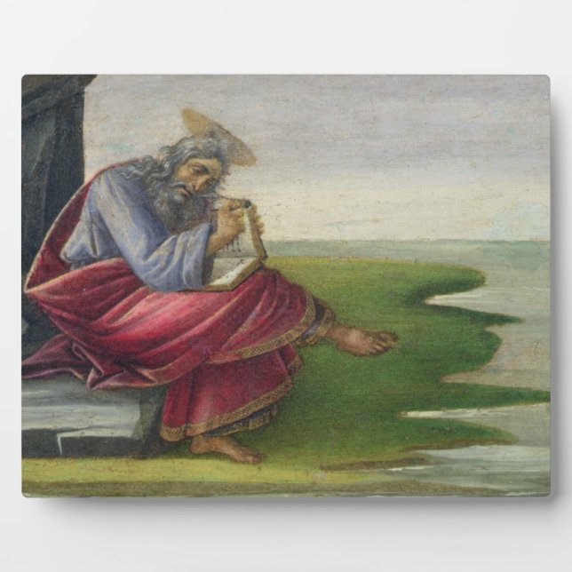 Saint John the Divine on Patmos, Writing the Book Plaque (Front)