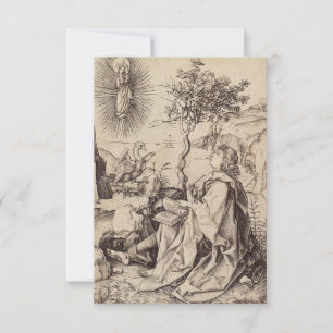 Saint John the Evangelist Engraving Holy Card