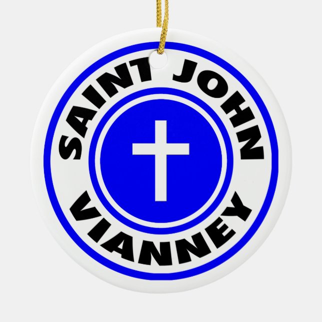 Saint John Vianney Ceramic Ornament (Front)