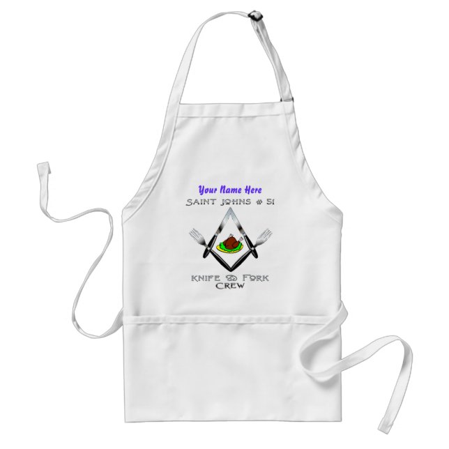 Saint John's #51 Knife and Fork Crew #1 w/name Standard Apron (Front)
