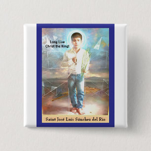 Saint José Luis Sánchez del Rio Card 2 Inch Square Button
