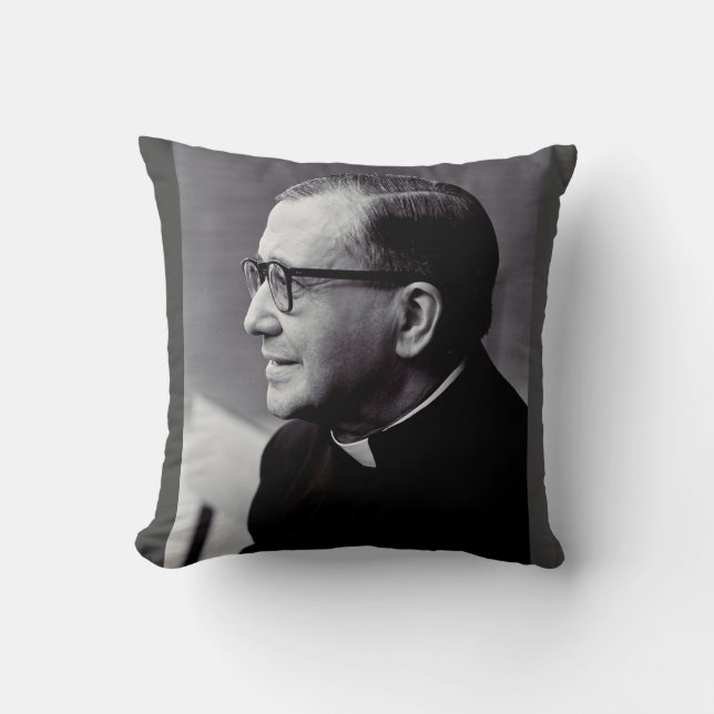 Saint Josemaria Escriva Throw Pillow (Front)