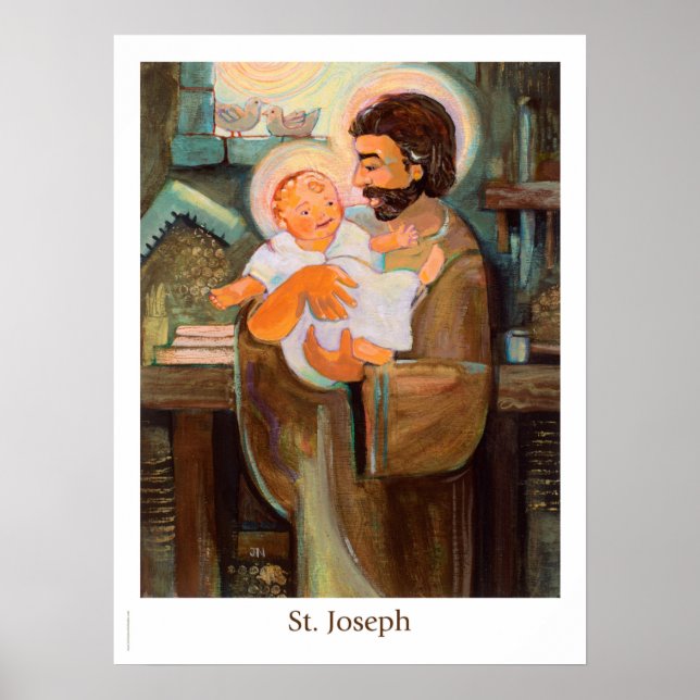 Saint Joseph and Baby Jesus poster (Front)