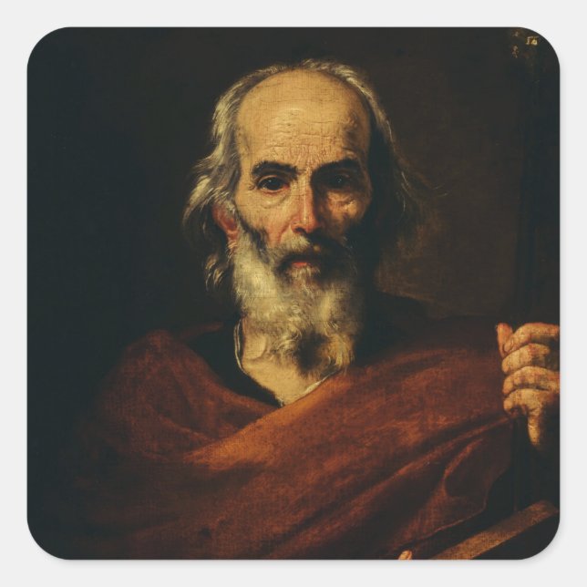 Saint Joseph by Jusepe de Ribera Square Sticker (Front)