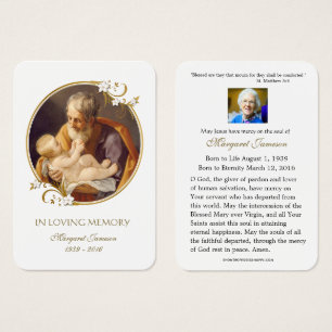 Saint Joseph Catholicisme Funeral Memorial Carte S