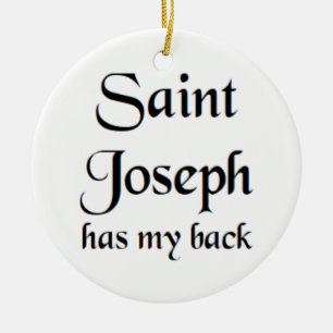 saint joseph ceramic ornament