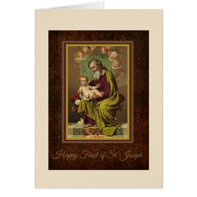 Saint Joseph Enfant Jésus Prière religieuse (Devant)