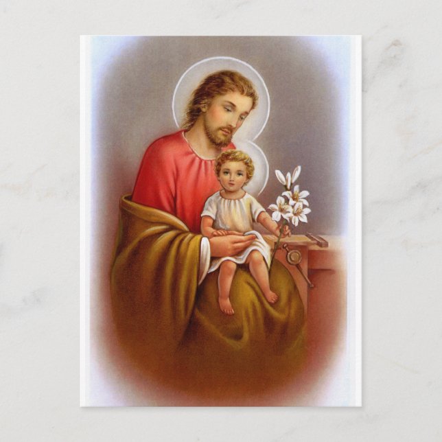 "Saint Joseph feast day" "little saints of spring" Postcard (Front)