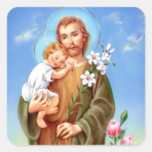 "Saint Joseph feast day" "little saints of spring" Square Sticker
