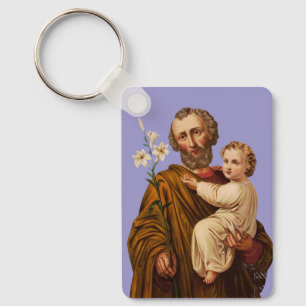 Saint Joseph Guardian of the Holy Family Keychain