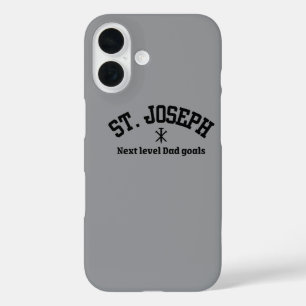 Saint Joseph Next Level Dad Goals Collegiate  iPhone 16 Case